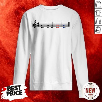 Note Music Teacher Red Fifth Blue Fifth Sweatshirt