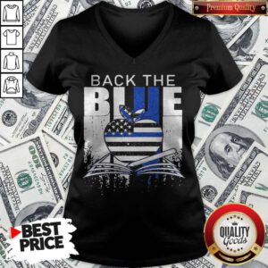Official Back The Blue Teacher V-neck