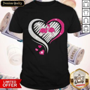 Official Diamond Heart Flamingos Shirt