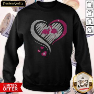 Official Diamond Heart Flamingos Sweatshirt