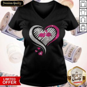 Official Diamond Heart Flamingos V-neck
