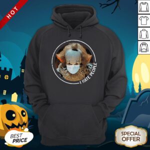 Official Pennywise Face Mask I Hate People Hoodie