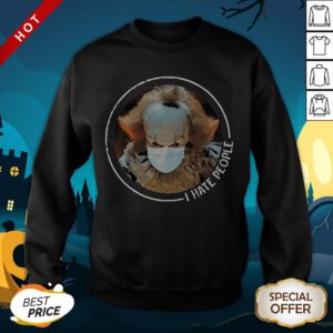 Official Pennywise Face Mask I Hate People Sweatshirt
