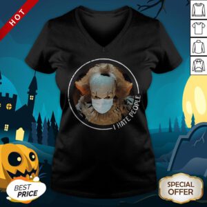 Official Pennywise Face Mask I Hate People V-neck