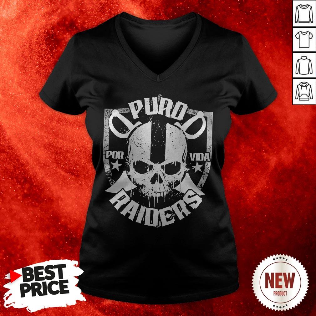 Official Puro Raiders Skull V-neck