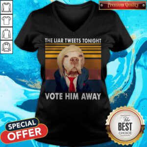 Pretty Dog The Liar Tweets Tonight Vote Him Away Vintage V-neck