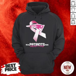 Real Patriots Fans Wear Pink Logo Cancer Awareness Hoodie