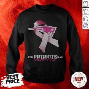 Real Patriots Fans Wear Pink Logo Cancer Awareness Sweatshirt