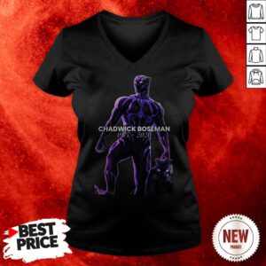 Rip Chadwick Boseman Black Panther 1977 2020 Thank You For The Memories Signature V-neck