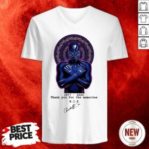 Thank You For The Memories Chadwick Boseman Black Panther Rip 1977-2020 V-neck