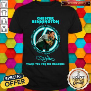 Top Chester Bennington Thank You For The Memories Signature Shirt