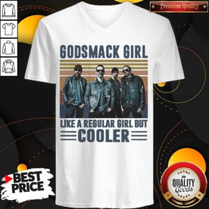 Top Godsmack Girl Like A Regular Girl But Cooler Vintage V-neck