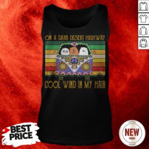 We Bare Bear Character On A Dark Desert Highway Cool Wind In My Hair Vintage Tank Top