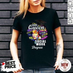 Black Queen With A Social Work Degree V Neck