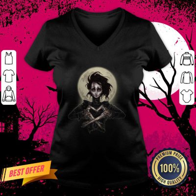 Bleeding Heart Edward Scissorhands V Neck