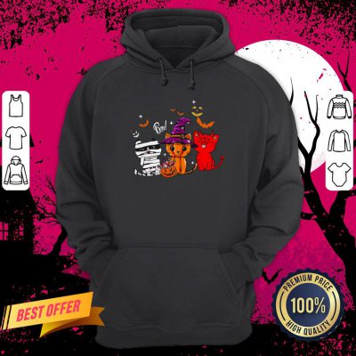 Boo Cats Pumpkin Ghost Halloween Hoodie