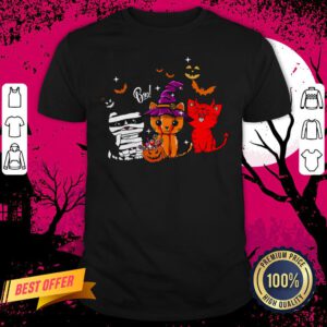 Boo Cats Pumpkin Ghost Halloween Shirt
