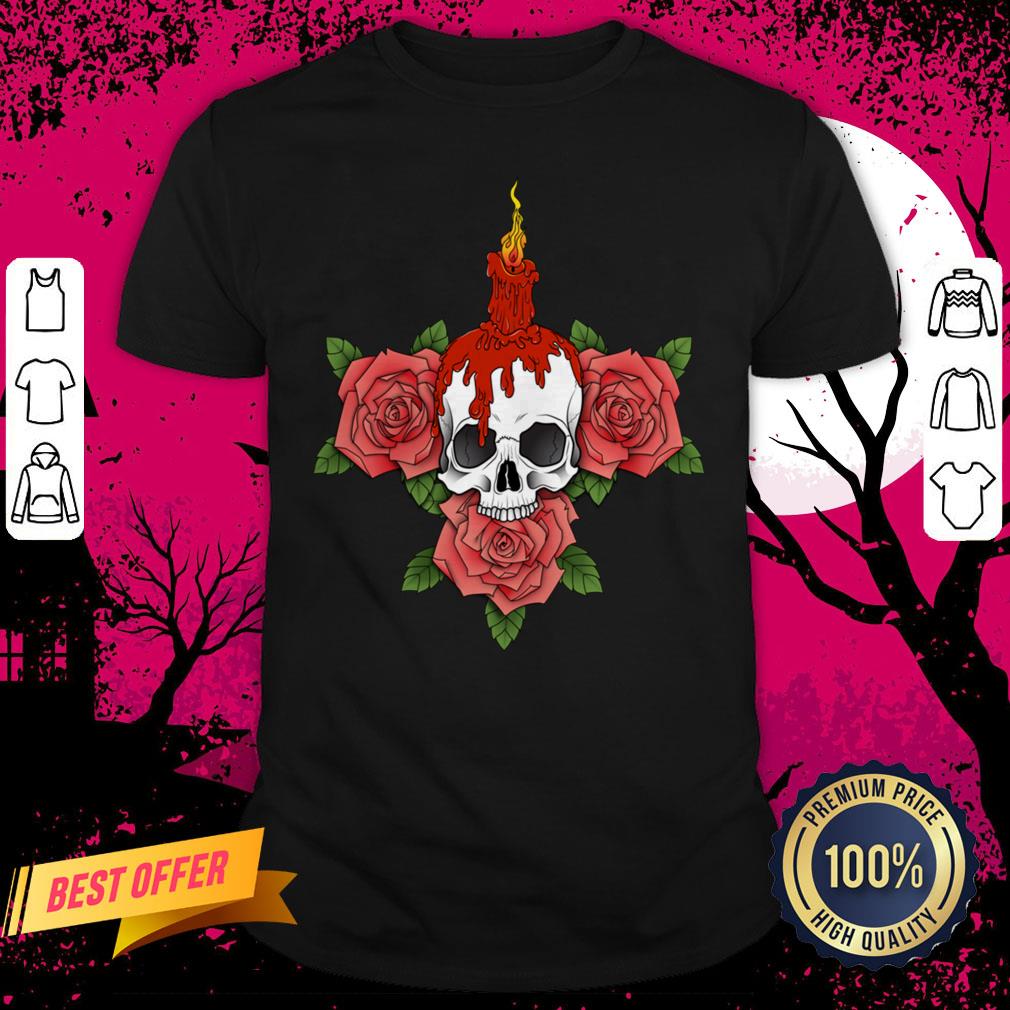 Candle Sugar Skull Day Of The Dead Muertos Shirt