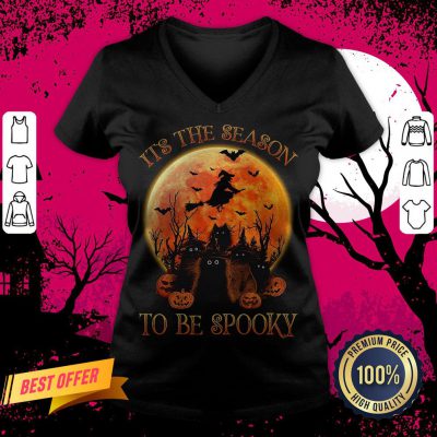 Cat It's The Season To Be Spooky Halloween V-neck