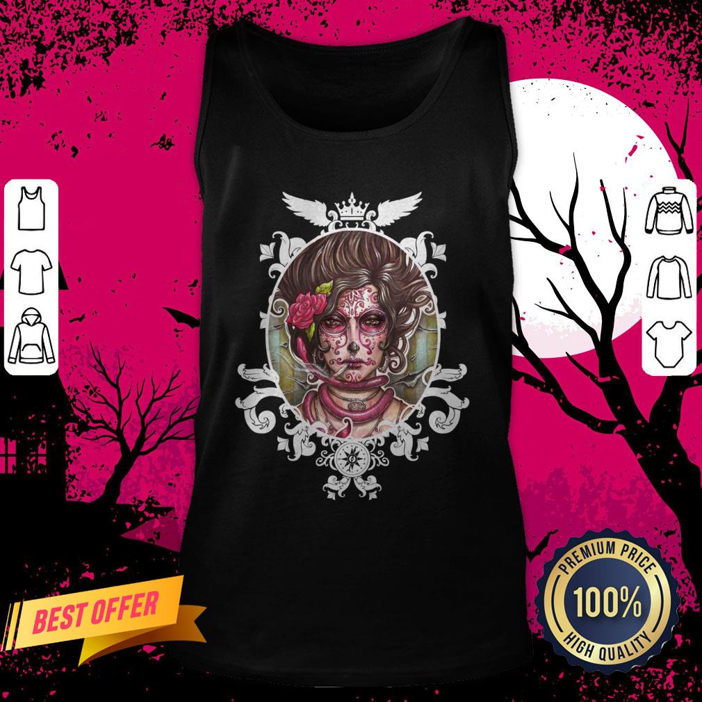 Catrina Colorada Day Of The Dead Sugar Skull Tank Top