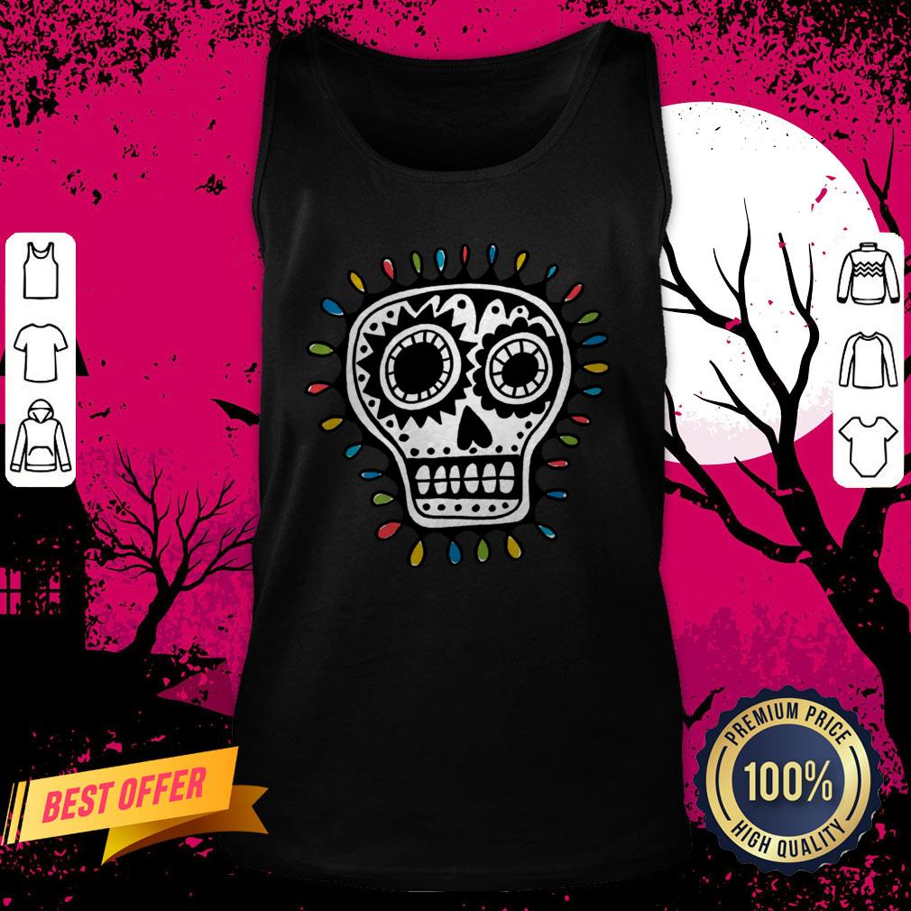 Colorful Sugar Skull Day Of Dead Dia De Muertos Tank Top