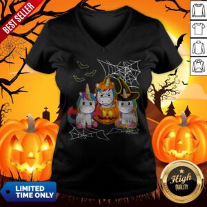 Official Cute Unicorn Halloween V-neck