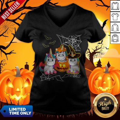 Official Cute Unicorn Halloween V-neck