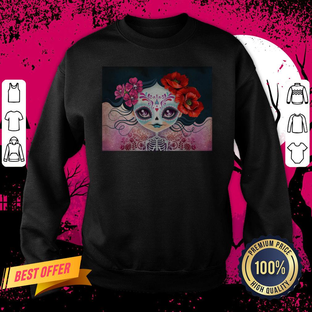 Day Of The Dead Dia De Muertos Amelia Calavera Sugar Skull Sweatshirt