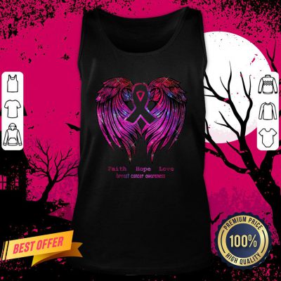 Faith Hope Love Breast Cancer Awareness Pink Wings Tank Top