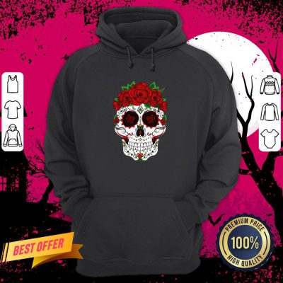 Floral Sugar Skull - Sugar Skull With Roses Hoodie