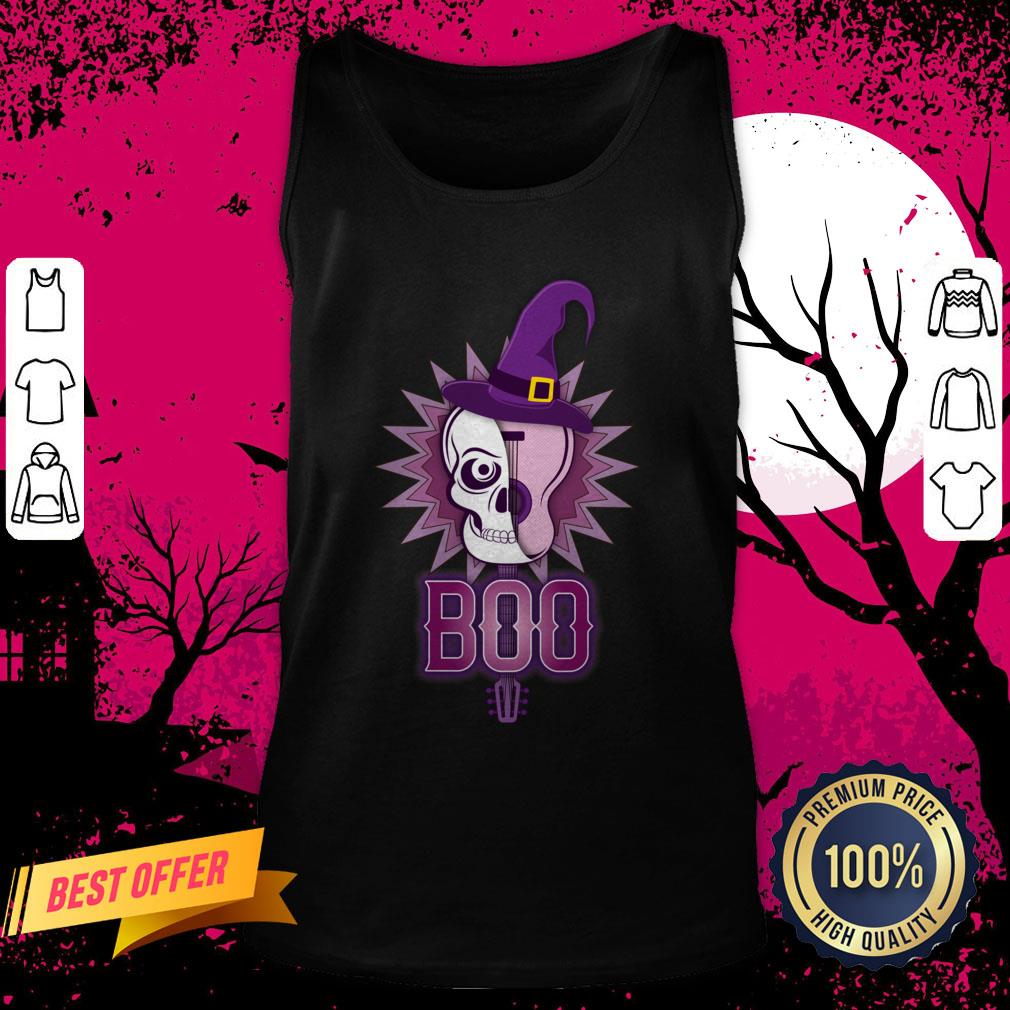 Funny Halloween Day Of The Dead BOO Skull Guitar Muertos Tank Top