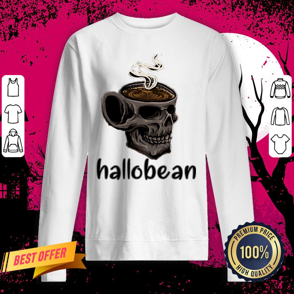 Hallobean Coffee Halloween Bean Scary Skull Sweatshirt