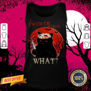 Halloween Cat Jason Voorhees CH CH CH What Sunset Tank Top