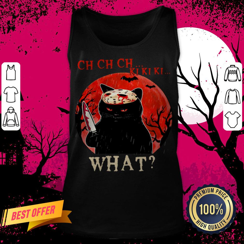 Halloween Cat Jason Voorhees CH CH CH What Sunset Tank Top