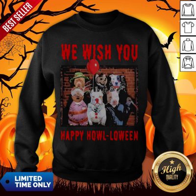 Halloween Dogs Horror Characters We Wish You Happy Howl-loween Sweatshirt