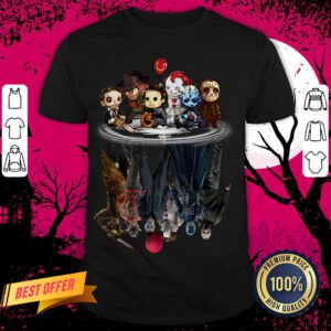 Halloween Horror Characters Movies Water Mirror Reflection Shirt