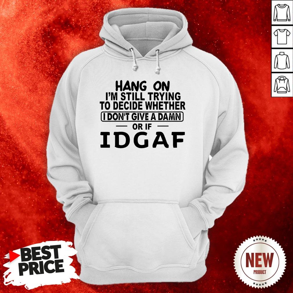 Hang On I'm Still Trying To Decide Whether I Don't Give A Damn Or If Idgaf Hoodie