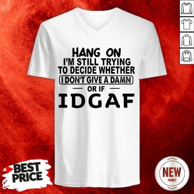 Hang On I'm Still Trying To Decide Whether I Don't Give A Damn Or If Idgaf V-neck