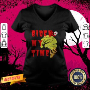 Happy Halloween Biden My Time Skull V Neck
