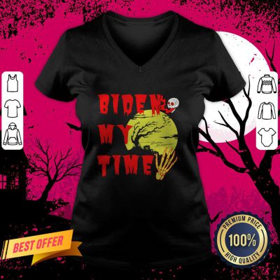 Happy Halloween Biden My Time Skull V Neck