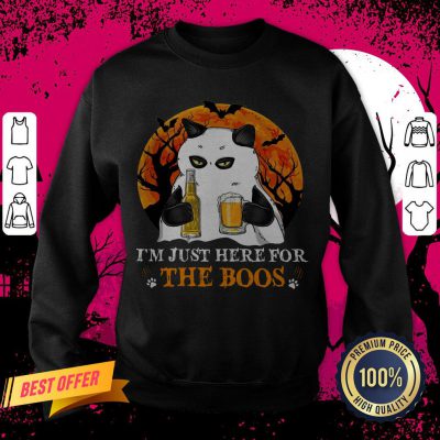 I'm Just Here For The Boos Cat Drink Beer Sweatshirt