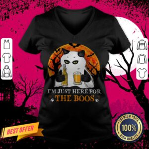 I'm Just Here For The Boos Cat Drink Beer V-neck