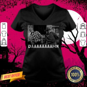 Jason Voorhees and Freddy Krueger Damn V-neck