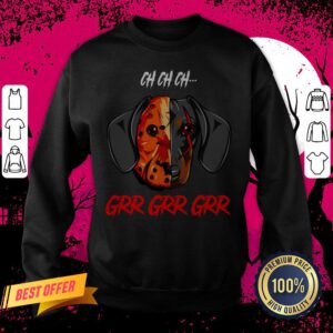 Jason Voorhees Dachshund Ch Ch Grr Grr Halloween Sweatshirt