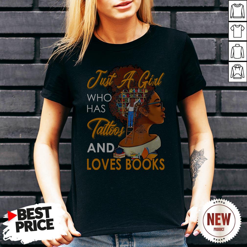 Just A Girl Who Has Tattoos And Loves Books V Neck