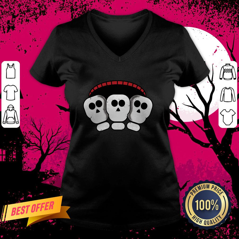 Mariachi De Los Muertos Day Of The Dead Skull V Neck