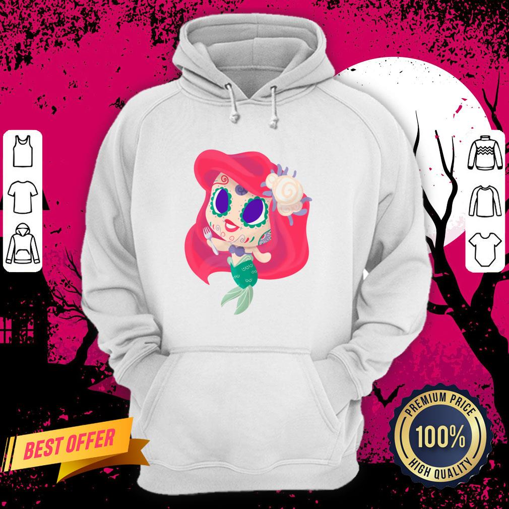 Mermaid Muertos Day Of The Dead Sugar Skull Hoodie