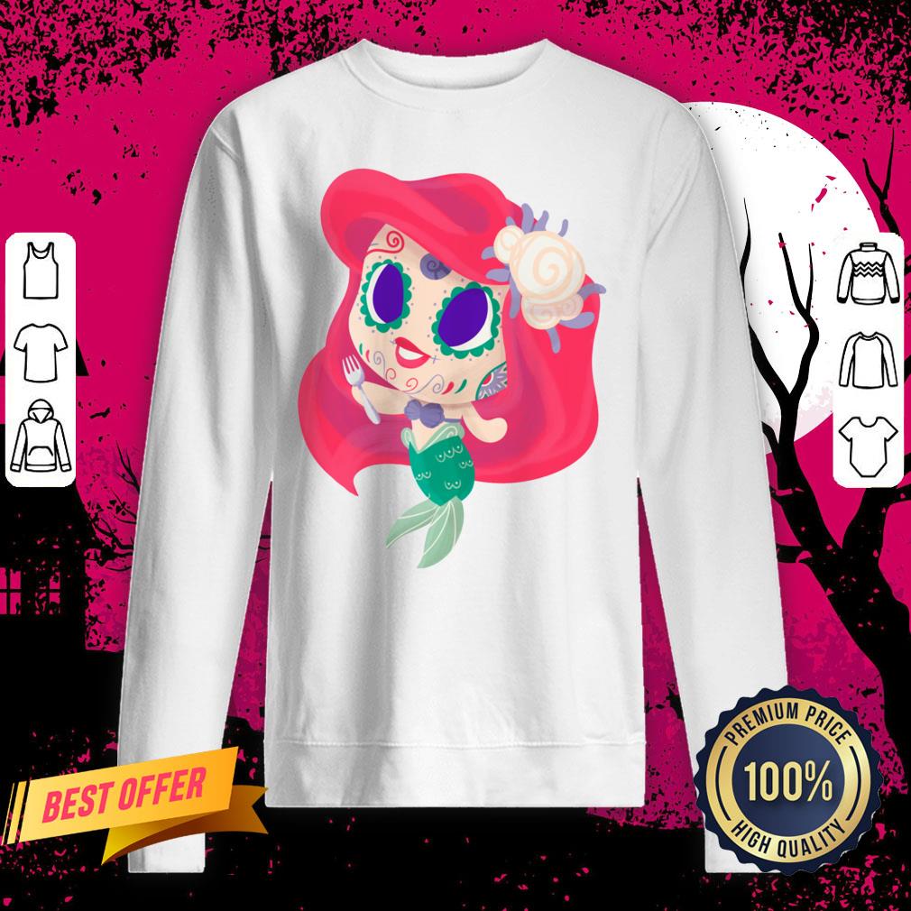 Mermaid Muertos Day Of The Dead Sugar Skull Sweatshirt