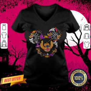 Mickey Mouse Stitch Halloween V-neck
