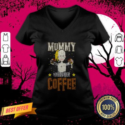Mummy Needs Her Coffee Halloween Day V Neck